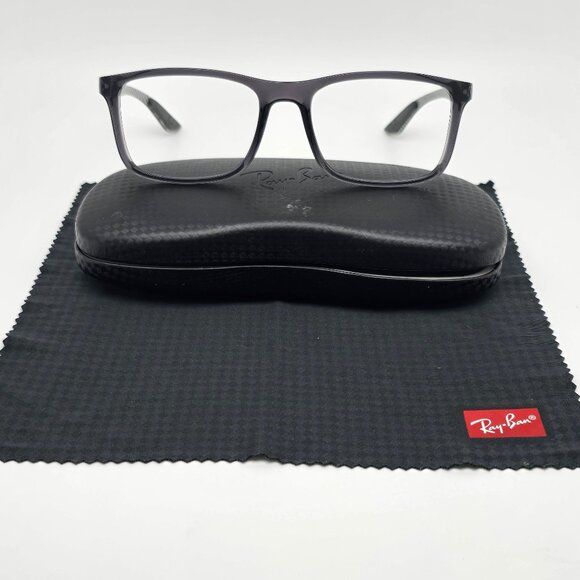 Ray-Ban RB8908 8061 Crystal Grey Carbon Fiber Eyeglasses Frame w/ Case 55-18-145 - Picture 1 of 15
